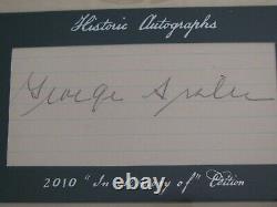 Psa Dna 2010 Ha Historic George Sisler Signed Cut 9/88 Auto Hof Autograph
