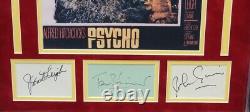 Psycho Cast Signed Autographed Framed Photo Cuts Janet Leigh Gavin Perkins BAS