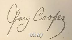 RARE Gary Cooper HAND SIGNED AUTOGRAPHED 2.5 x5 Cut Signature Authentic