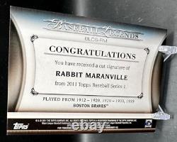 Rabbit Maranville 2011 Topps Baseball Legends Cut Signature 1/1 Signed Auto