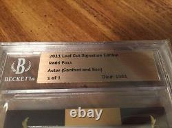 Redd Foxx Leaf Cut Auto 1/1 Died 1991 Sanford And Son Razor Autograph Signed