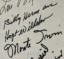 Rick Ferrell Lou Brock Billy Herman + More Autographed Sheet Signed Cut JSA MLB