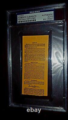 Roberto Clemente 1971 Playoffs ticket Pirates Signed Cut AUTO PSA/DNA Authentic