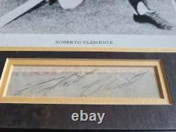 Roberto Clemente JSA Loa Signed Framed 15x12 Cut With Photo Autograph