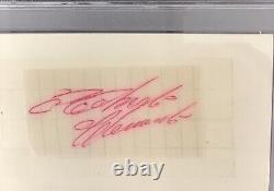 Roberto Clemente Signed Index Card Baseball Cut Autograph HOF Pirates PSA/DNA