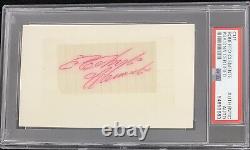 Roberto Clemente Signed Index Card Baseball Cut Autograph HOF Pirates PSA/DNA