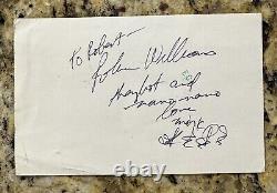 Robin Williams Signed Autograph Cut Signature Card RARE Full Sig- Movies COA