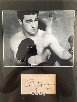 Rocky Marciano signed autographed cut photo 8x10 framed 17x23 Framed COA