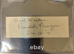 Ronald Reagan Signed Autograph Cut Signature Encapsulated Beckett BAS 13958056