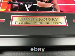 Ronda Rousey Wwe Rowdy Signed Autographed Book Cut Framed 8x10 Photo