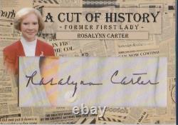 Rosalynn Carter authentic signed custom cut autographed trading card GA COA