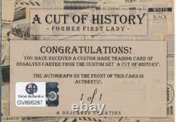 Rosalynn Carter authentic signed custom cut autographed trading card GA COA