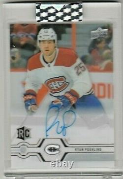 Ryan Poehling Sp Auto Acetate Rc 2019-20 Upper Deck Clear Cut Rookie Canadiens