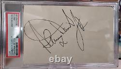 Sammy Davis Jr. Signed autograph auto 3x5 cut member of The Rat Pack PSA Slabbed