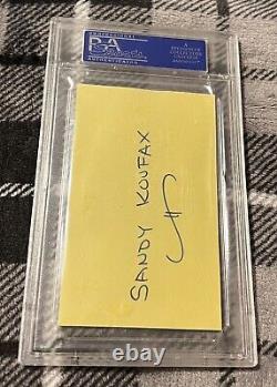 Sandy Koufax PSA DNA Signed Cut Autograph AUTO DODGERS