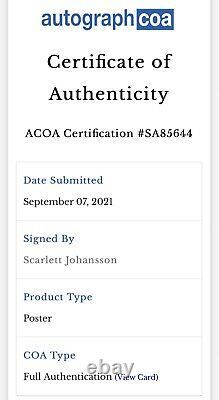 Scarlett Johansson Signed Autographed Cut ACOA Avengers Black Widow COA