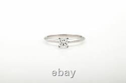 Signed $6000 Tiffany & Co VS1 G Princess Cut Diamond. 50ct Platinum Wedding Ring