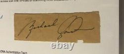 Signed Cut Autograph By Michael Jordan Vintage PSA Full Letter