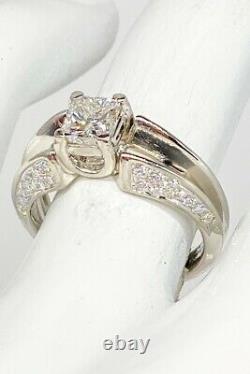 Signed JOSE HESS $10,000 1.82ct VS H Princess Cut Diamond Platinum Wedding Ring