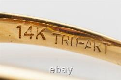Signed TRU ART $2400 2ct Fancy Cut Pink Tourmaline Diamond 14k Yellow Gold Ring