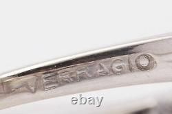 Signed Verragio $18K 2.51ct Cushion Cut Diamond 14k White Gold HALO Wedding Ring