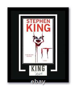 Stephen King Signed Cut Custom Framed 11x14 IT Pennywise Autographed ACOA