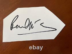 THE BEATLES PAUL MCCARTNEY SIGNED AUTOGRAPHED PAPER Card Cut Wings