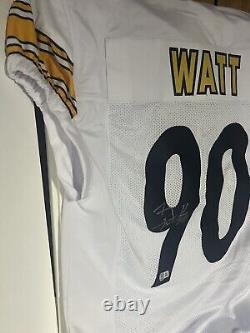 TJ Watt Autographed SIGNED Game Cut Style Custom Jersey Steelers Beckett