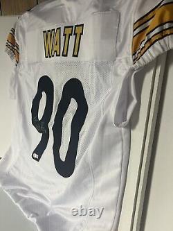 TJ Watt Autographed SIGNED Game Cut Style Custom Jersey Steelers Beckett