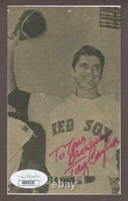 TONY CONIGLIARO signed 3x5 cut photo (Red Sox Autograph) JSA certified