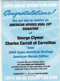 TOPPS HERITAGE AMERICAN HEROES DUAL CUT AUTO BOOK Declaration Of Independence /1