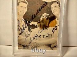 Ted Williams And Geore Kell Signed Cut Psa/dna