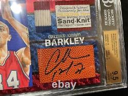 The Bar Cut Charles Barkley Signed Auto Autograph BECKETT BGS 9.5 14K Gold 1/1