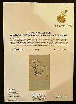 The Beatles 1975 Paul Mccartney Signed Autographed Cut Jsa Authenticated Lennon