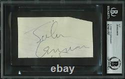 The Beatles John Lennon Authentic Signed 2.35x4.25 Cut Signature BAS Slabbed