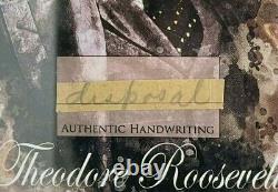 Theodore Roosevelt 4x6 Handwriting Cut BAS Encapsulated DISPOSAL Signed Word