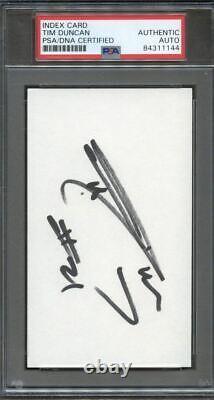 Tim Duncan Signed Cut PSA/DNA Slabbed Autographed
