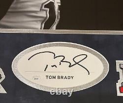 Tom Brady Signed Autographed Cut Custom Framed 20x24 with Patches Patriots JSA LOA