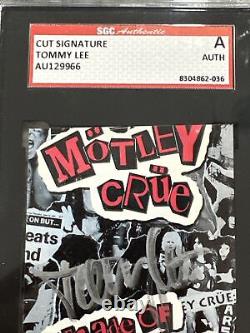 Tommy Lee Cut Signature Auto Signed Autograph SGC Slabbed Motley Crue? Decade
