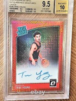 Trae Young 2018 Donruss Optic Rated Rookie Signatures Choice RC Auto BGS 9.5