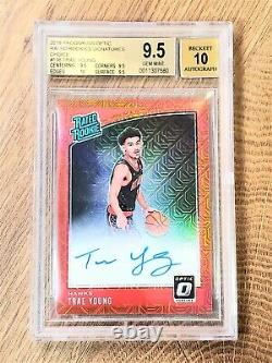 Trae Young 2018 Donruss Optic Rated Rookie Signatures Choice RC Auto BGS 9.5