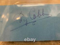 Ty Cobb Vintage Signed Autograph Cut Beckett Mint Grade 8 Slab Detroit Tigers