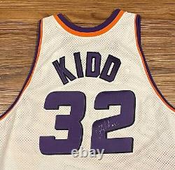 VTG 1999-2000 Phoenix Suns Jason Kidd Autographed Pro Cut Champion Jersey Sz 46