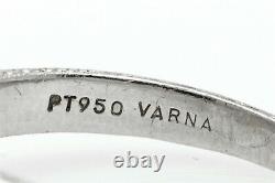 Varna Signed $7000 3ct Natural Emerald Cut Yellow Sapphire Platinum Ring