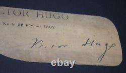 Victor Hugo Signed Autographed Cut Signature French Writer JSA LOA