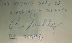Vin Scully Autograph Auto Signed Cut Beckett Slabbed Los Angeles Dodgers HOF