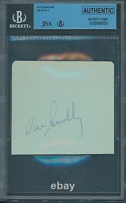 Vin Scully Cut Signature Beckett Authentic Autograph Signed JSA 8659