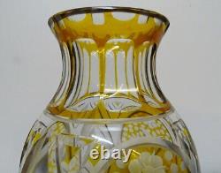 Vintage Crystal Sevres Vase De Glass Svres Signed French Bouquets Amber Flower
