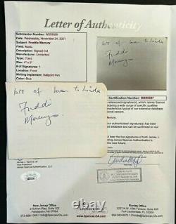 Vintage Early 1970's Freddie Mercury Queen Signed Autographed Cut Jsa Certified