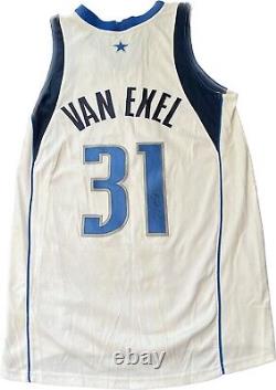 Vintaged Autographed Van Exel Signed NBA Mavericks Nike Pro Cut Jersey 44